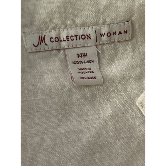 JM Collection WOMAN 100% Linen Zip Jacket - Picture 8 of 8